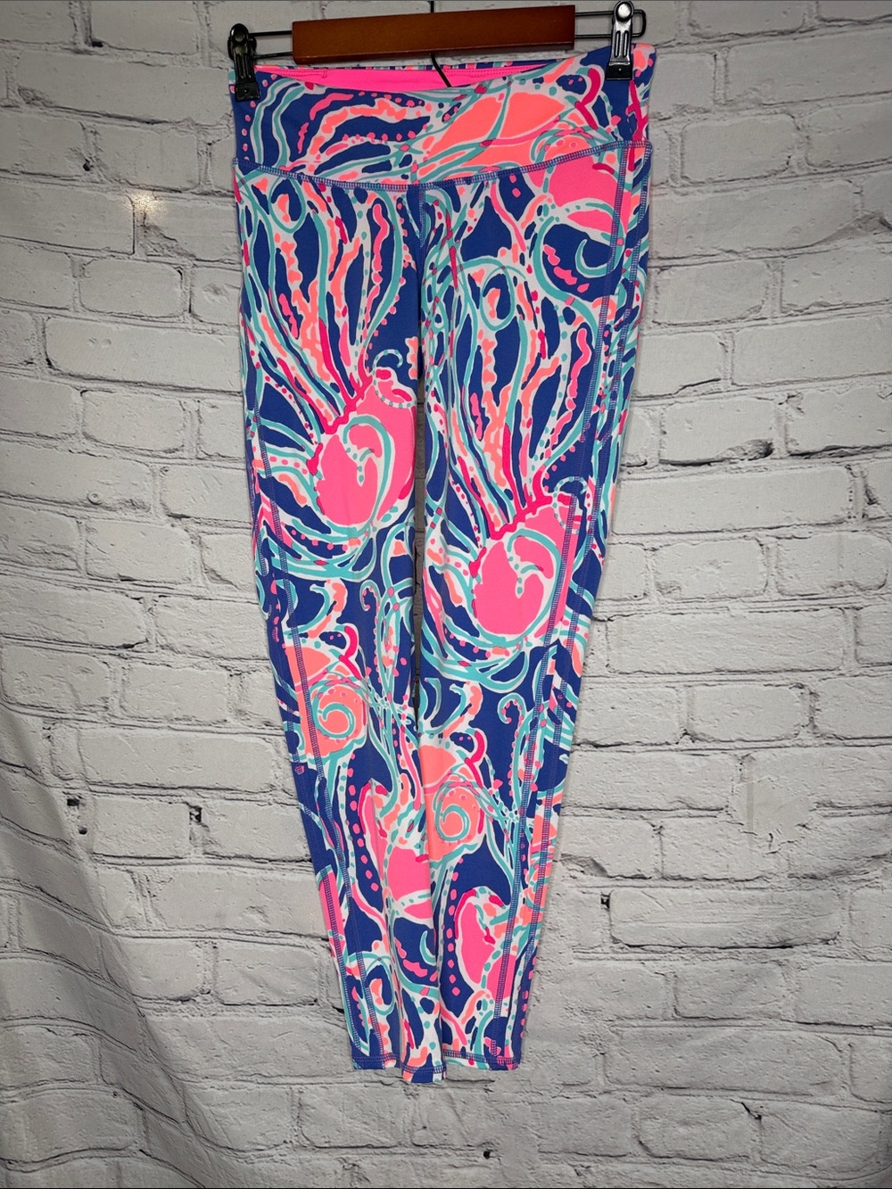 Lilly Pulitzer Luxletic Vibrant Abstract Print Leggings Size Small